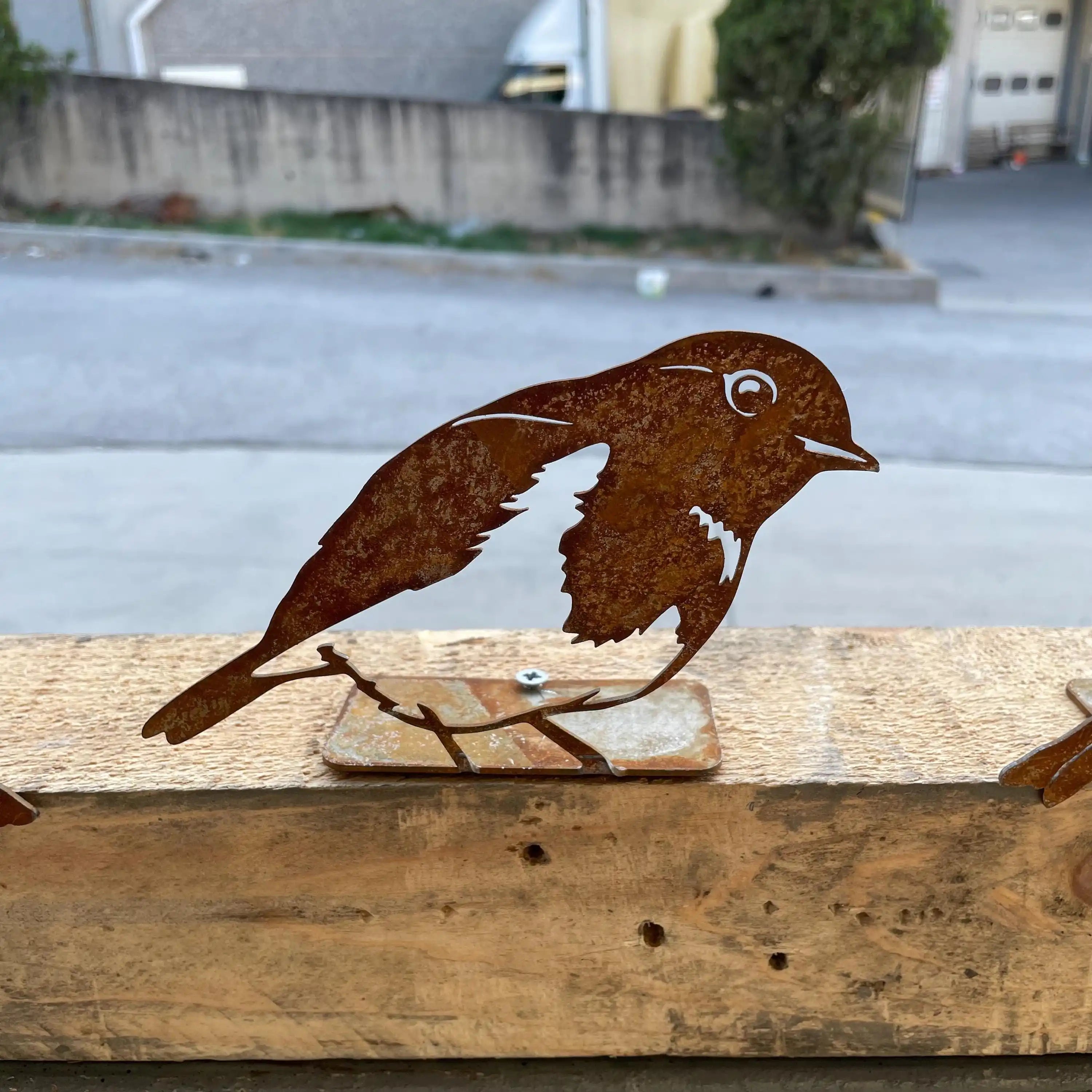 Rusty Metal Bird Silhouettes Home Garden Outdoor Deco Woodpecker Robin Steel Country Yard Art Gardening Decor Gifts 3pcs/Set