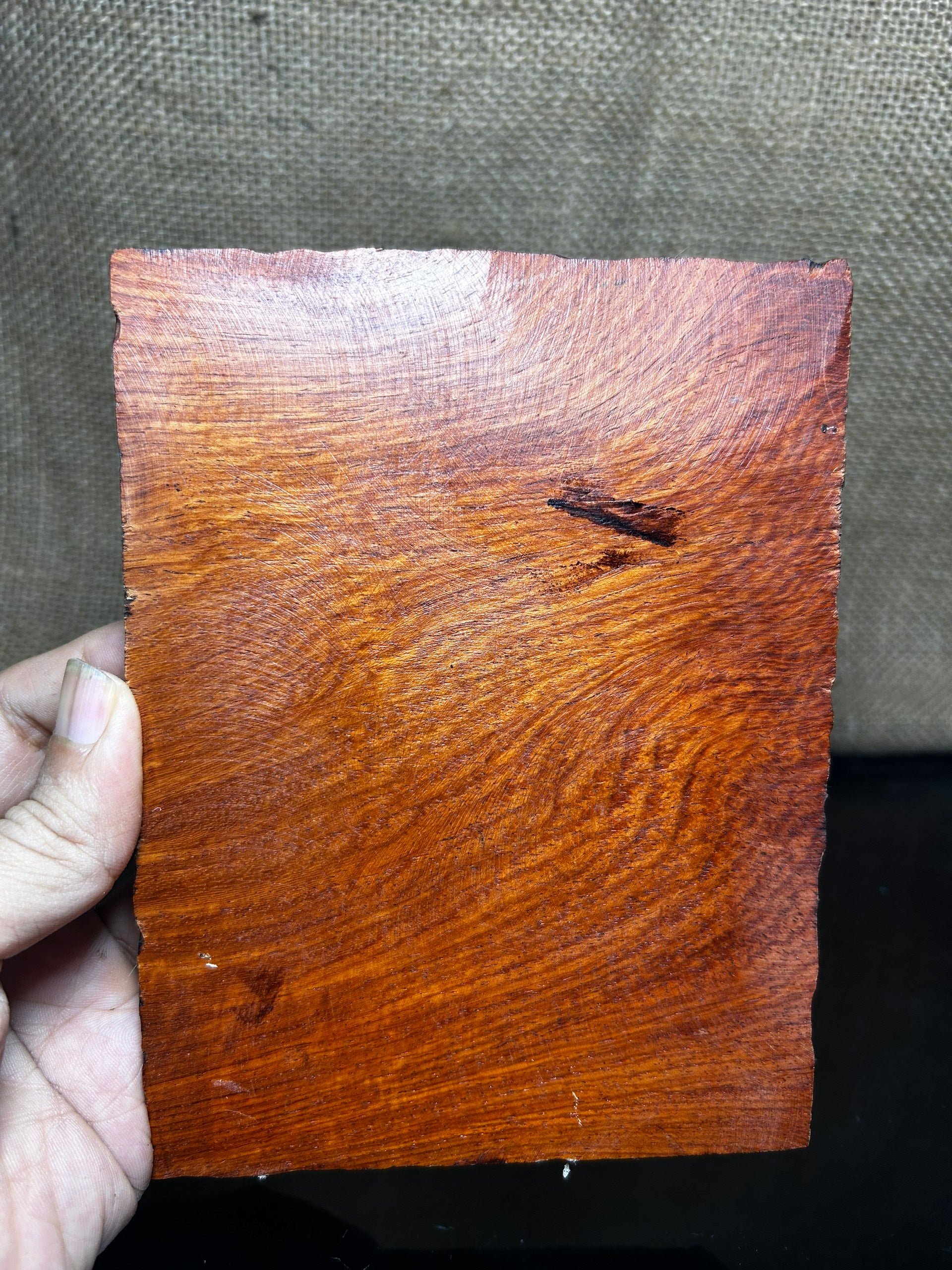 Wood display stand easel, made of Padauk, pattern sculpture handmade size 6.5"