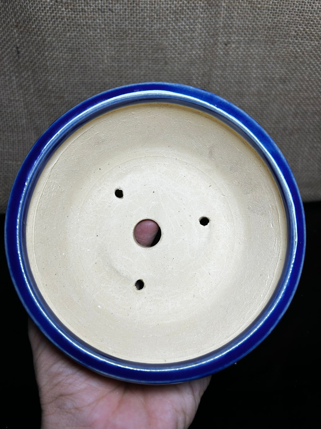 Unique Bonsai tree pot, colorful flower carving and craft,  size 5.5"
