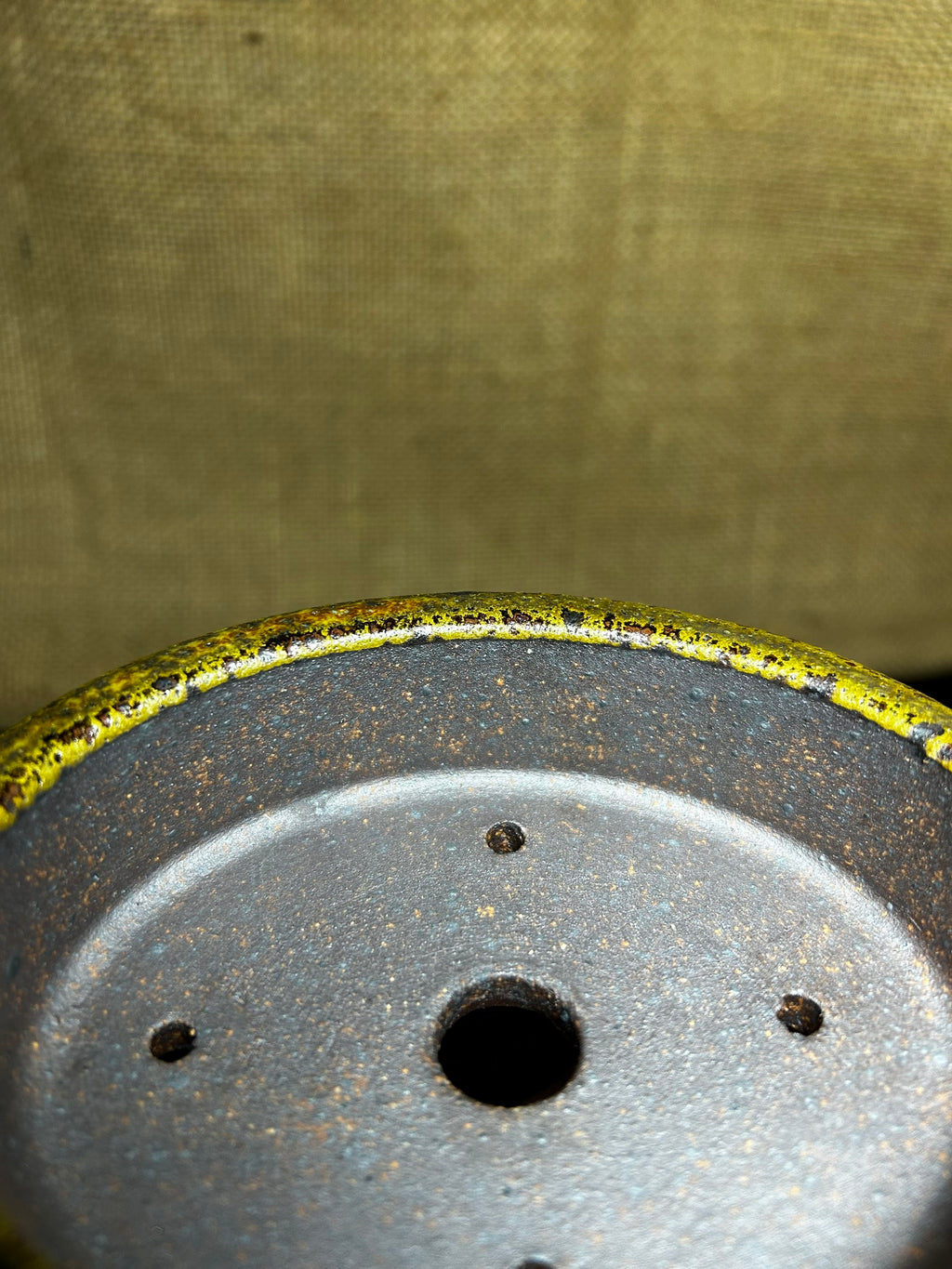 Handmade Glazed Ceramic Bonsai Pot: Oval Shape, Unique Color, 4.6 inch