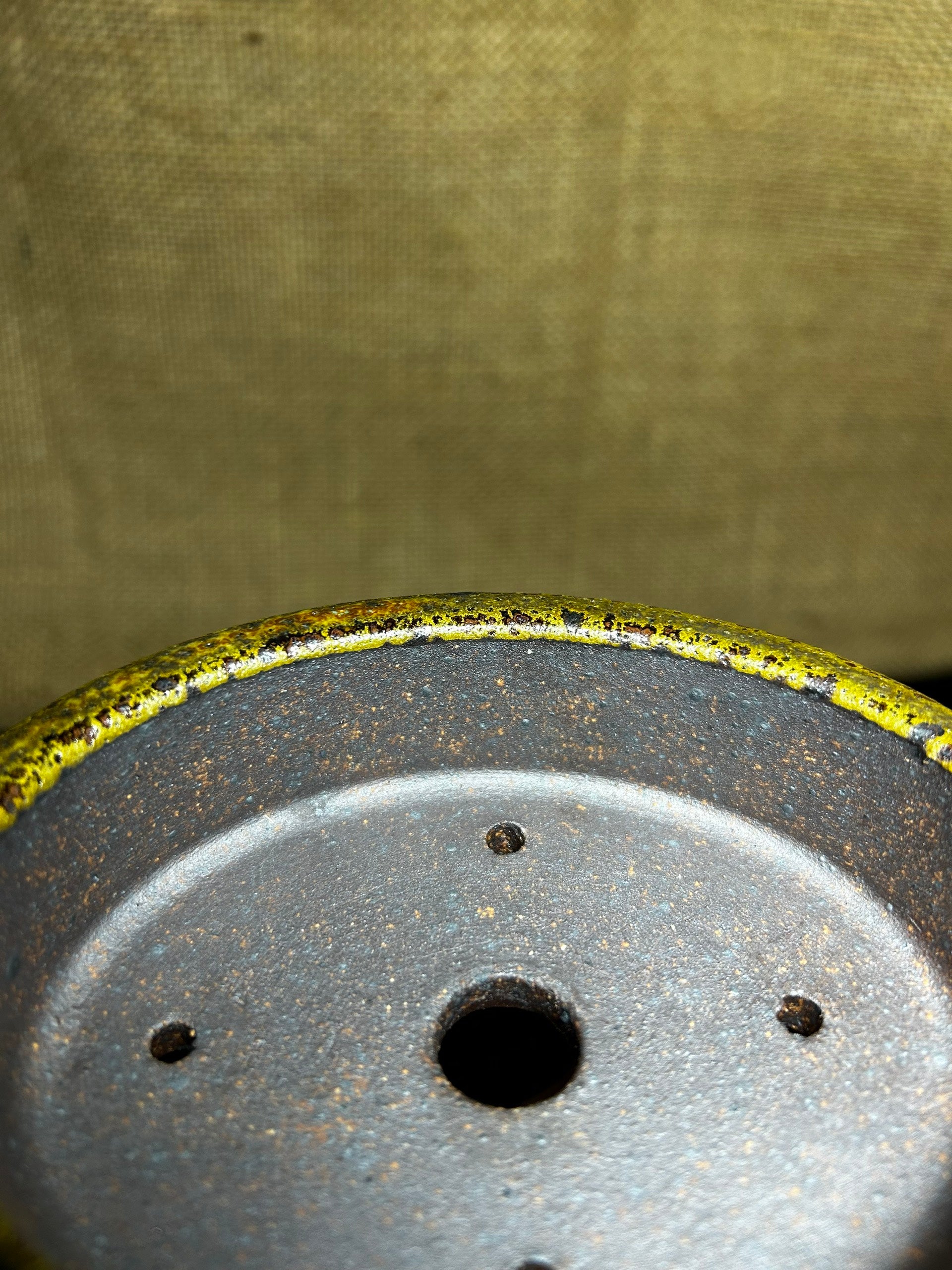 Handmade Glazed Ceramic Bonsai Pot: Oval Shape, Unique Color, 4.6 inch