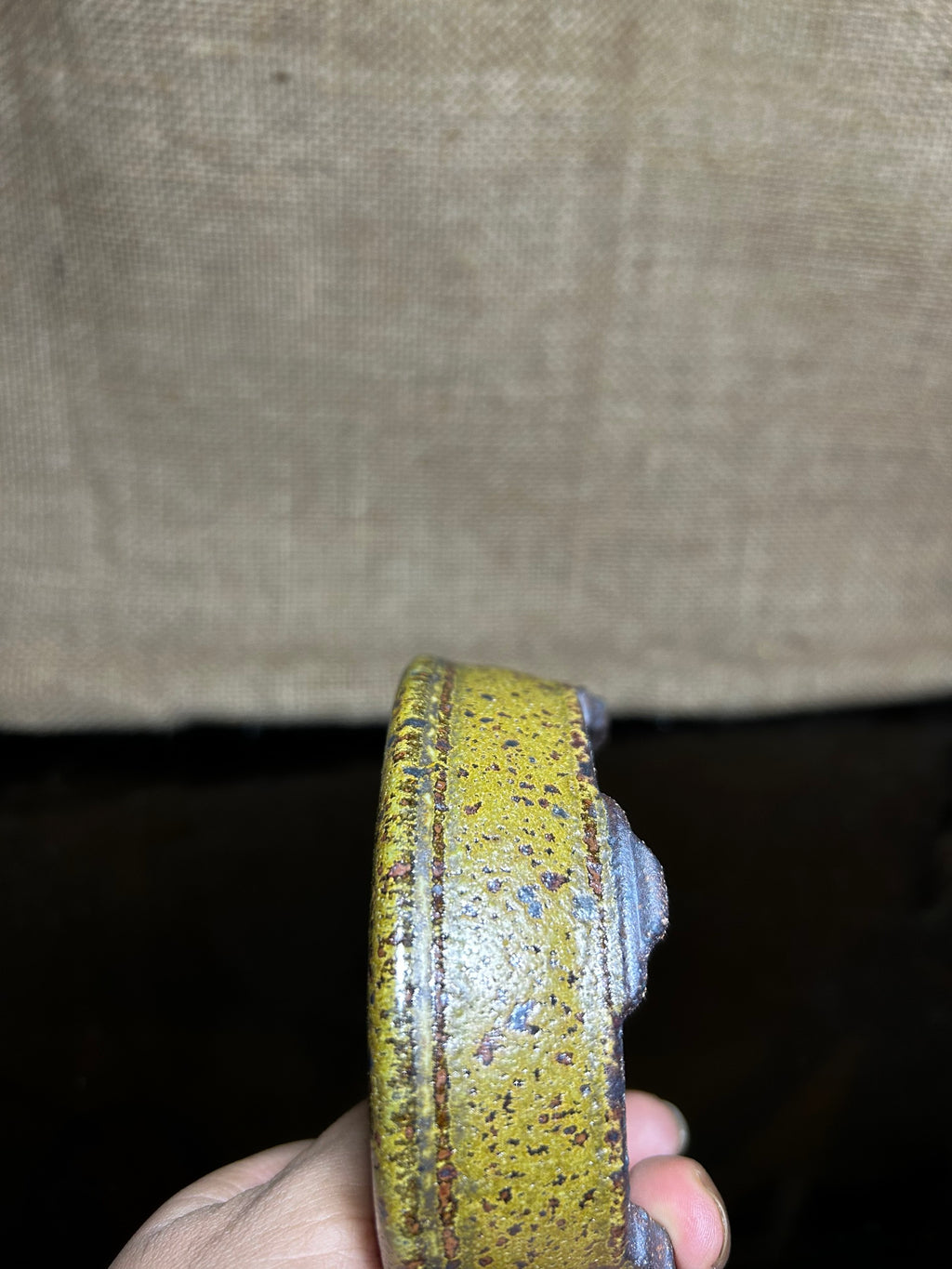 Handmade Glazed Ceramic Bonsai Pot: Oval Shape, Unique Color, 4.6 inch