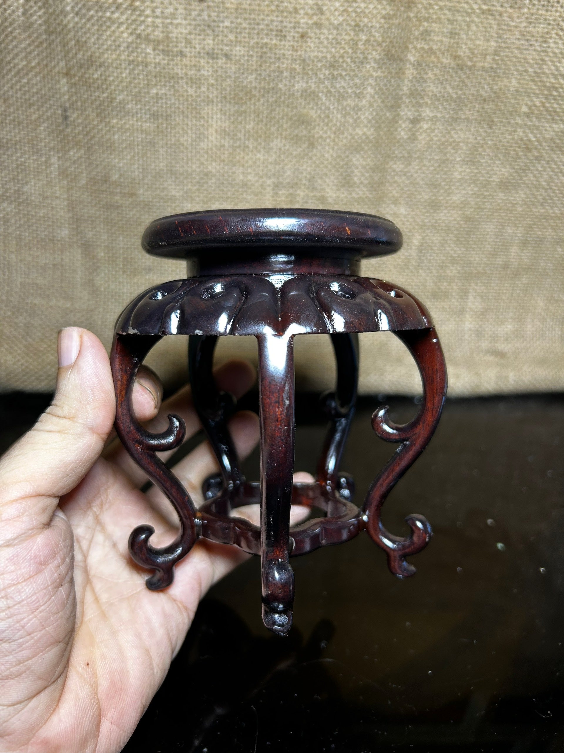 Wood display stand easel, home decor display stand, handmade sculpture, size 5"