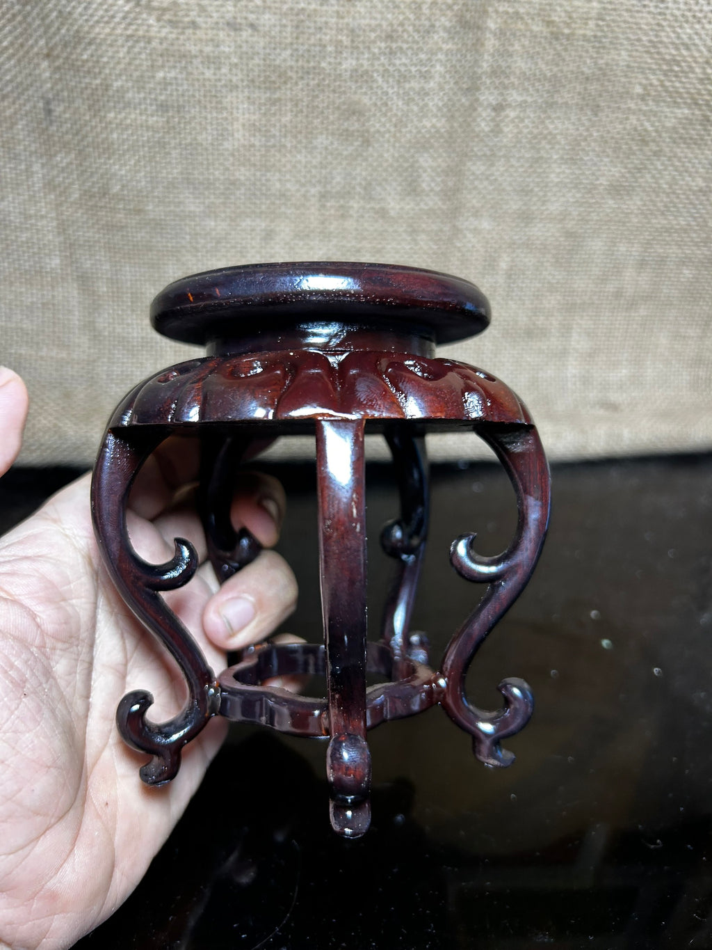 Wood display stand easel, home decor display stand, handmade sculpture, size 5"