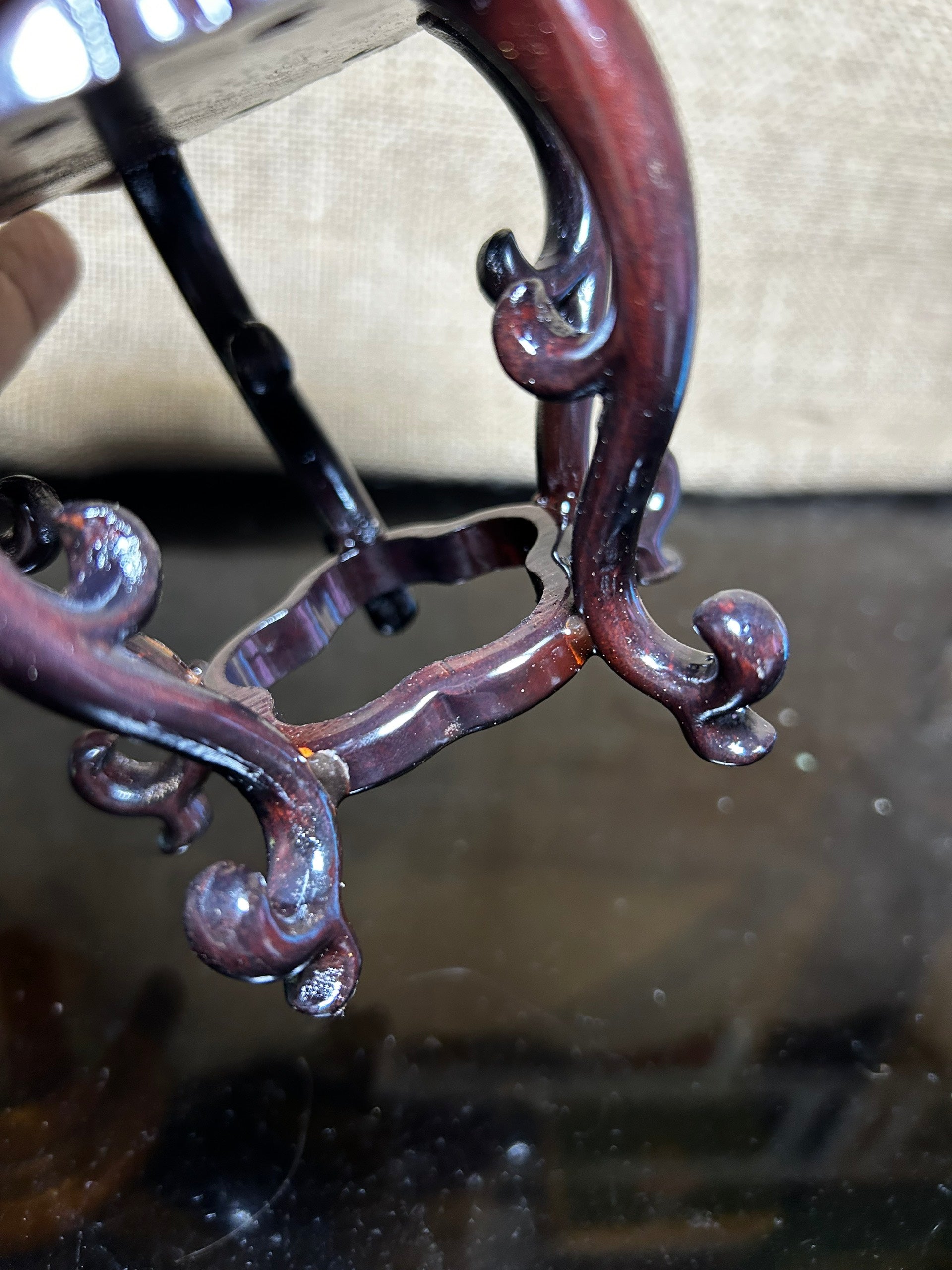 Wood display stand easel, home decor display stand, handmade sculpture, size 5"